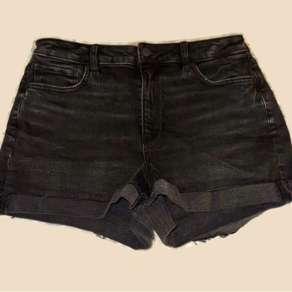 American Eagle Black Jean Shorts - Picture 2 of 3